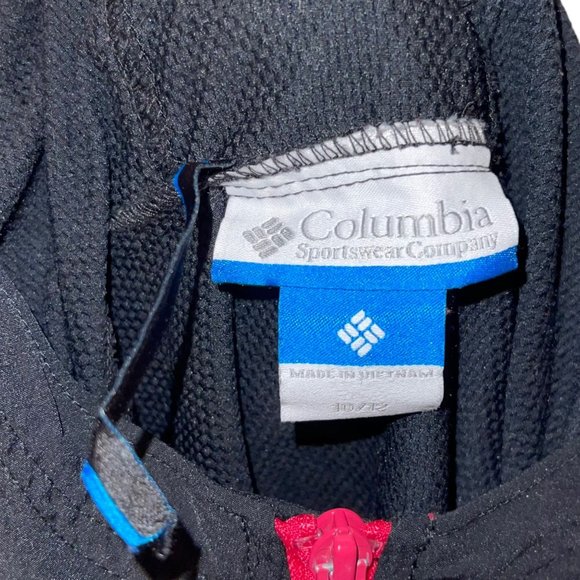 Columbia Sportswear Black Lightweight Jacket Girls 10 12 Windbreaker Pink Hoodie - Picture 9 of 10